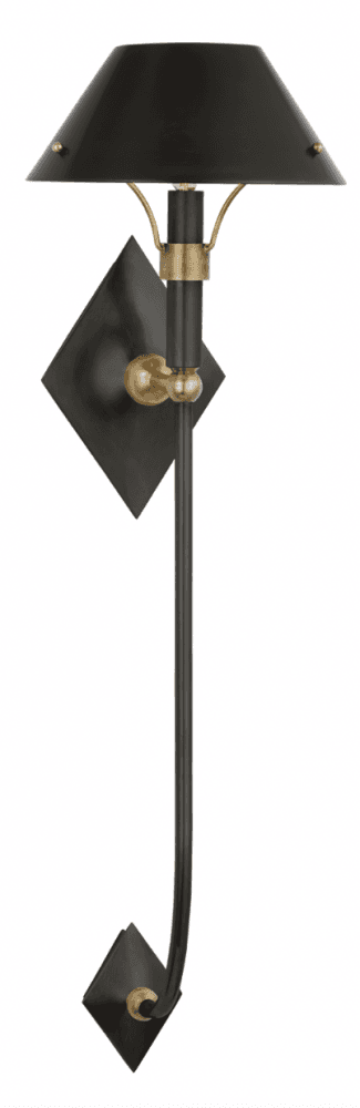 Visual Comfort Signature Turlington X-Large Sconce Bronze and Hand-Rubbed Antique Brass