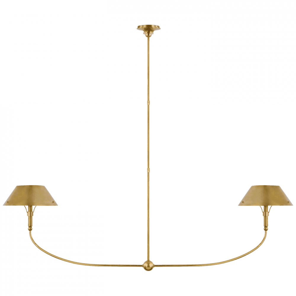 Visual Comfort Signature Turlington XL Linear Chandelier Hand-Rubbed Antique Brass