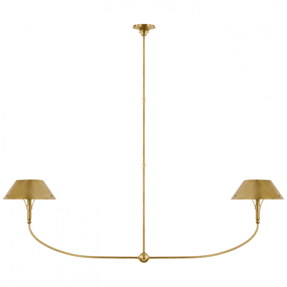 Visual Comfort Signature Turlington XL Linear Chandelier Hand-Rubbed Antique Brass