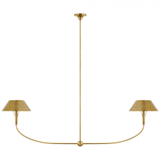 Visual Comfort Signature Turlington XL Linear Chandelier Hand-Rubbed Antique Brass
