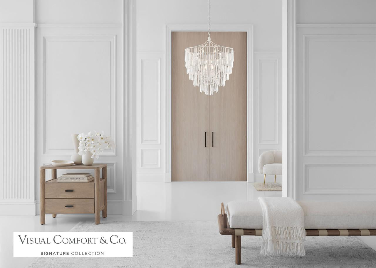 Visual Comfort Signature Vacarro Large Chandelier Antique Gold Leaf