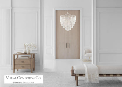 Visual Comfort Signature Vacarro Large Chandelier Antique Gold Leaf