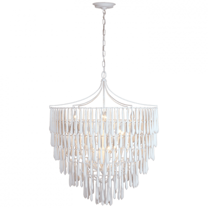 Visual Comfort Signature Vacarro Large Chandelier Plaster White
