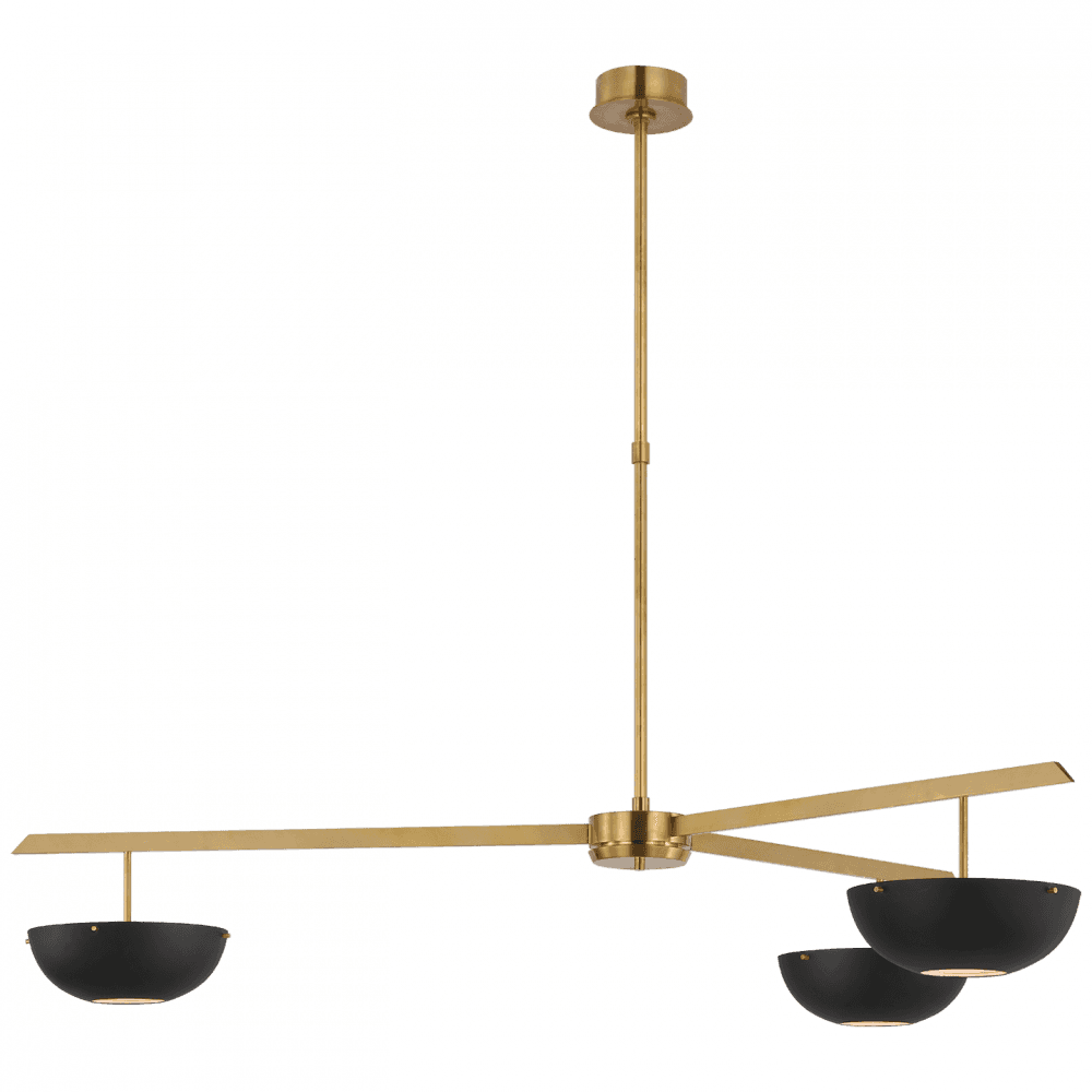 Visual Comfort Signature Valencia LED Extra Large Chandelier Hand-Rubbed Antique Brass