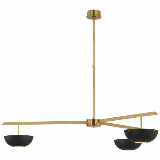 Visual Comfort Signature Valencia LED Extra Large Chandelier Hand-Rubbed Antique Brass