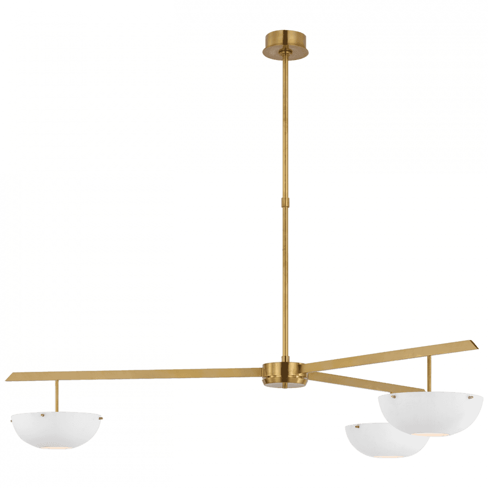 Visual Comfort Signature Valencia LED Extra Large Chandelier Hand-Rubbed Antique Brass