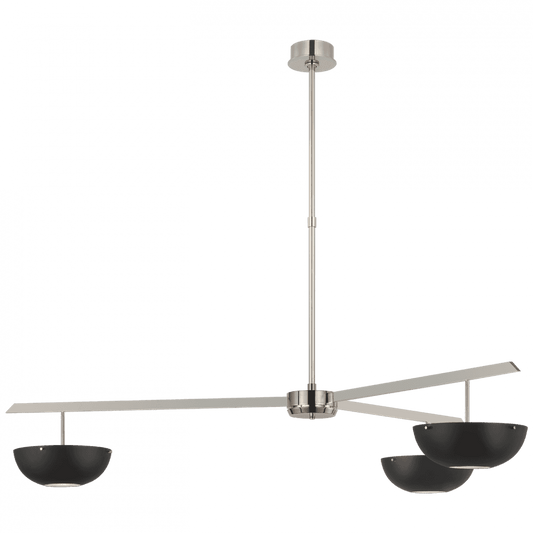 Visual Comfort Signature Valencia LED Extra Large Chandelier Polished Nickel