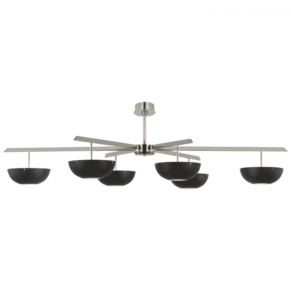 Visual Comfort Signature Valencia LED Grande Chandelier Polished Nickel