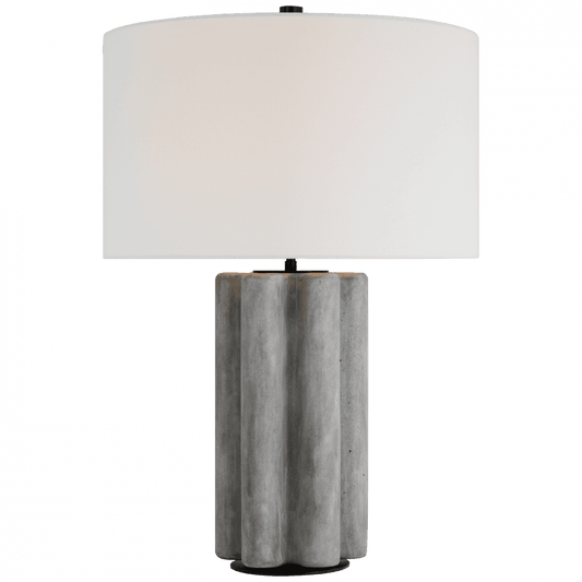 Visual Comfort Signature Vellig Medium Table Lamp Oyster Stained Concrete