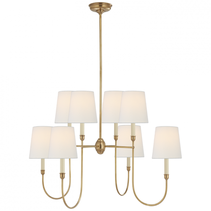 Visual Comfort Signature Vendome Large Chandelier Hand-Rubbed Antique Brass