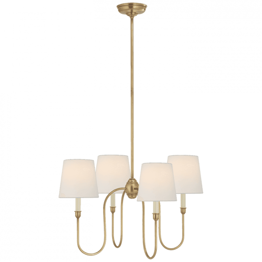 Visual Comfort Signature Vendome Small Chandelier Hand-Rubbed Antique Brass