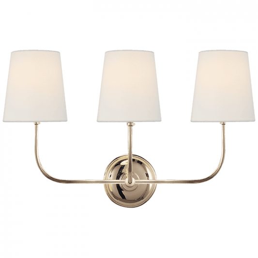 Visual Comfort Signature Vendome Triple Sconce Polished Nickel