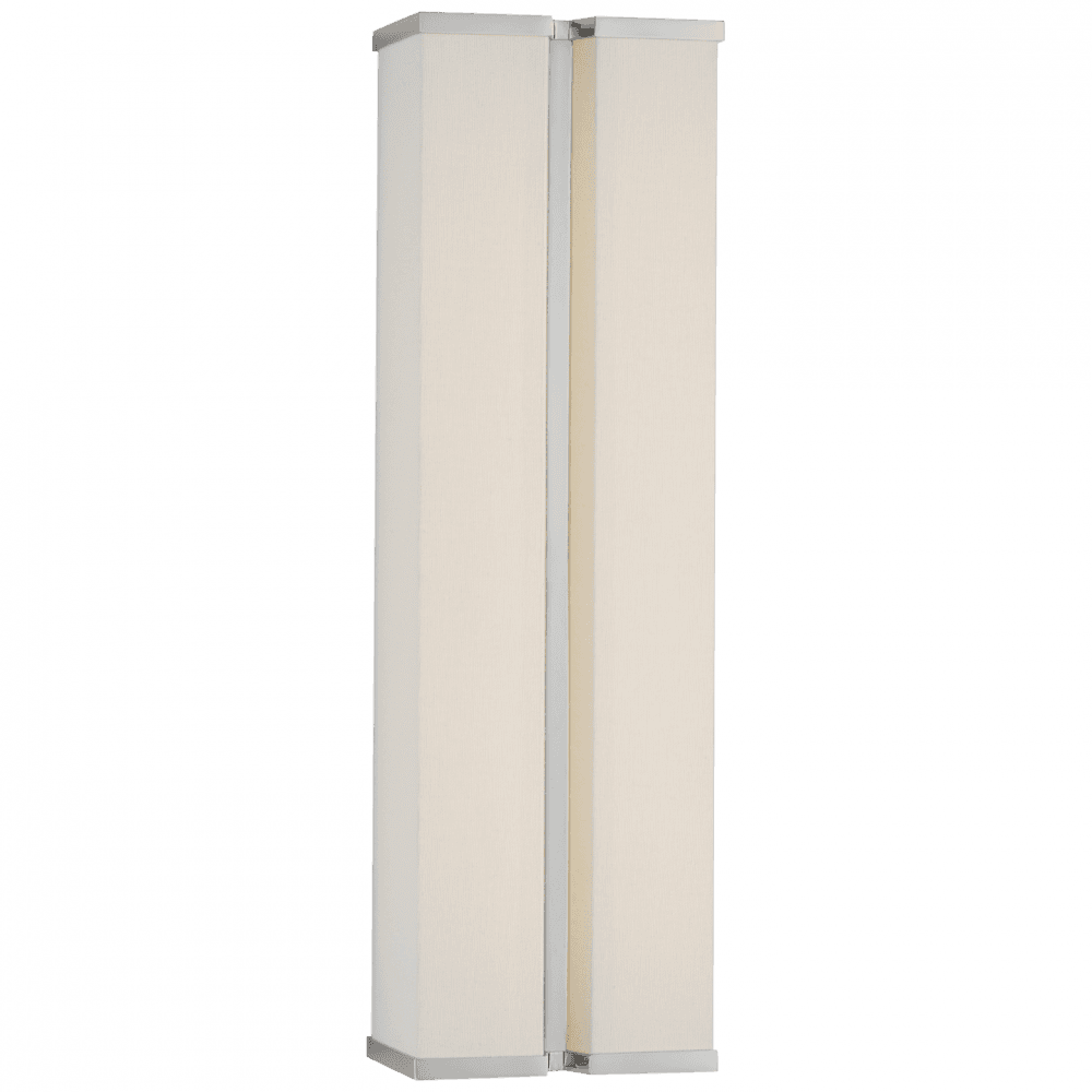 Visual Comfort Signature Vernet 18 Polished Nickel and Linen