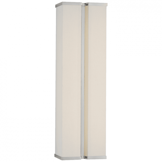 Visual Comfort Signature Vernet 18 Polished Nickel and Linen