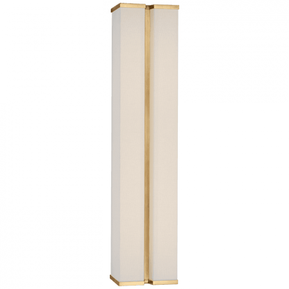 Visual Comfort Signature Vernet 24 Hand-Rubbed Antique Brass and Linen