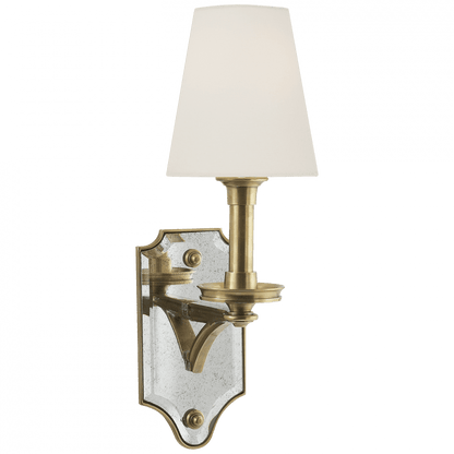Visual Comfort Signature Verona Mirrored Wall Sconce Hand-Rubbed Antique Brass