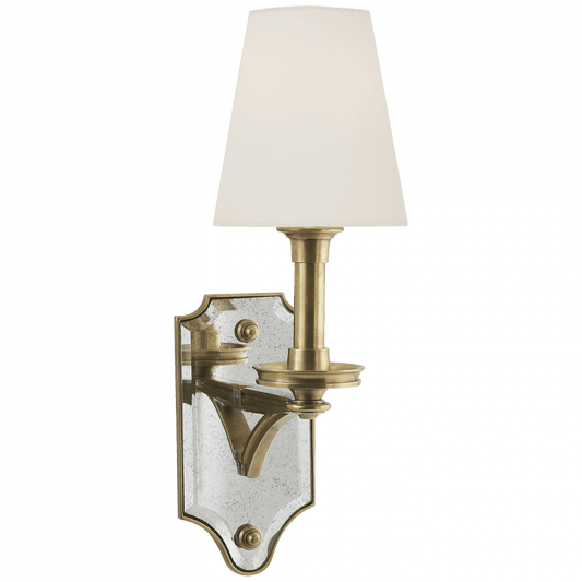 Visual Comfort Signature Verona Mirrored Wall Sconce Hand-Rubbed Antique Brass