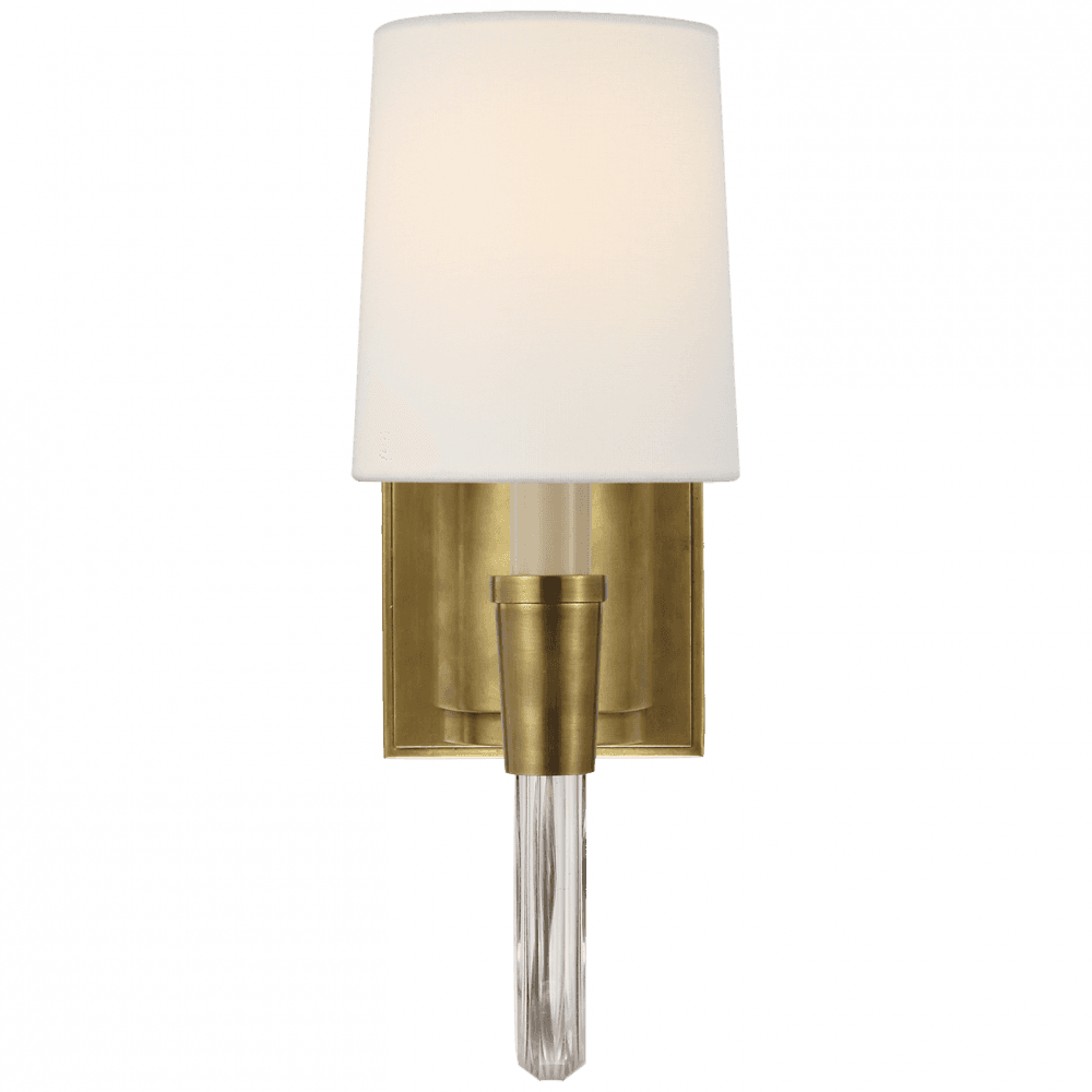 Visual Comfort Signature Vivian Single Wall Sconce Hand-Rubbed Antique Brass
