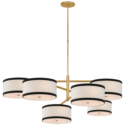 Visual Comfort Signature Walker Grande Offset Chandelier Gild