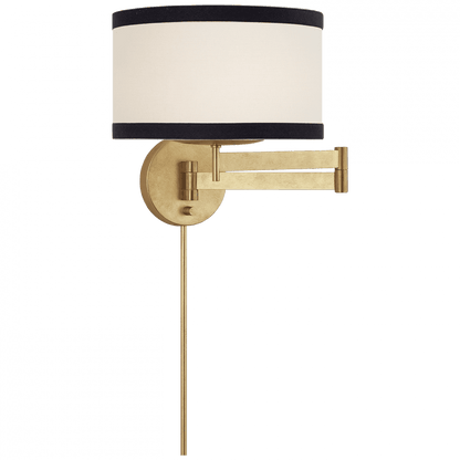 Visual Comfort Signature Walker Swing Arm Wall Sconce With Plug Light Cream