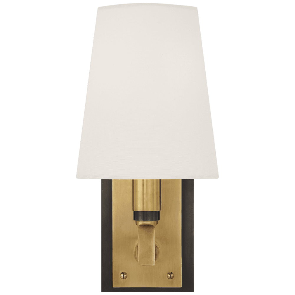 Visual Comfort Signature Watson Wall Sconce Bronze with Antique Brass