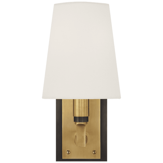 Visual Comfort Signature Watson Wall Sconce Bronze with Antique Brass