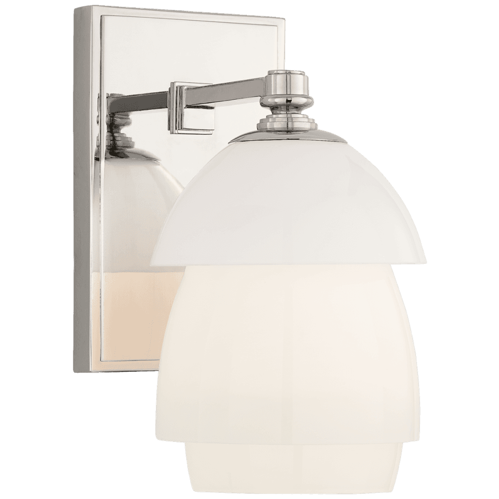 Visual Comfort Signature Whitman Bathroom Wall Sconce Polished Nickel