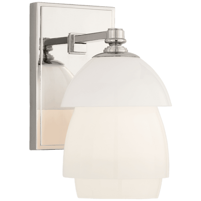 Visual Comfort Signature Whitman Bathroom Wall Sconce Polished Nickel