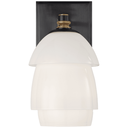 Visual Comfort Signature Whitman Small Wall Sconce Bronze and Hand-Rubbed Antique Brass