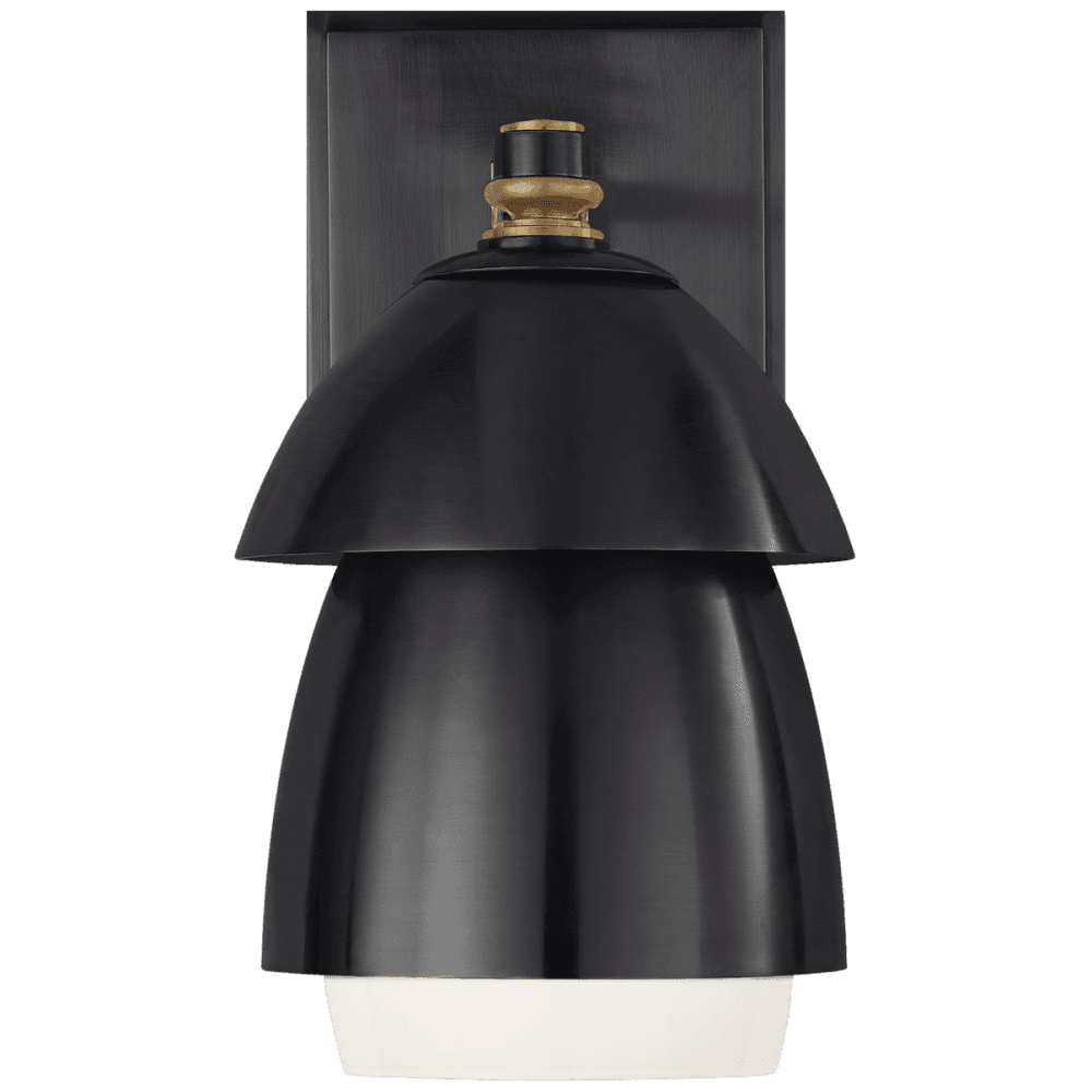 Visual Comfort Signature Whitman Small Wall Sconce Bronze and Hand-Rubbed Antique Brass