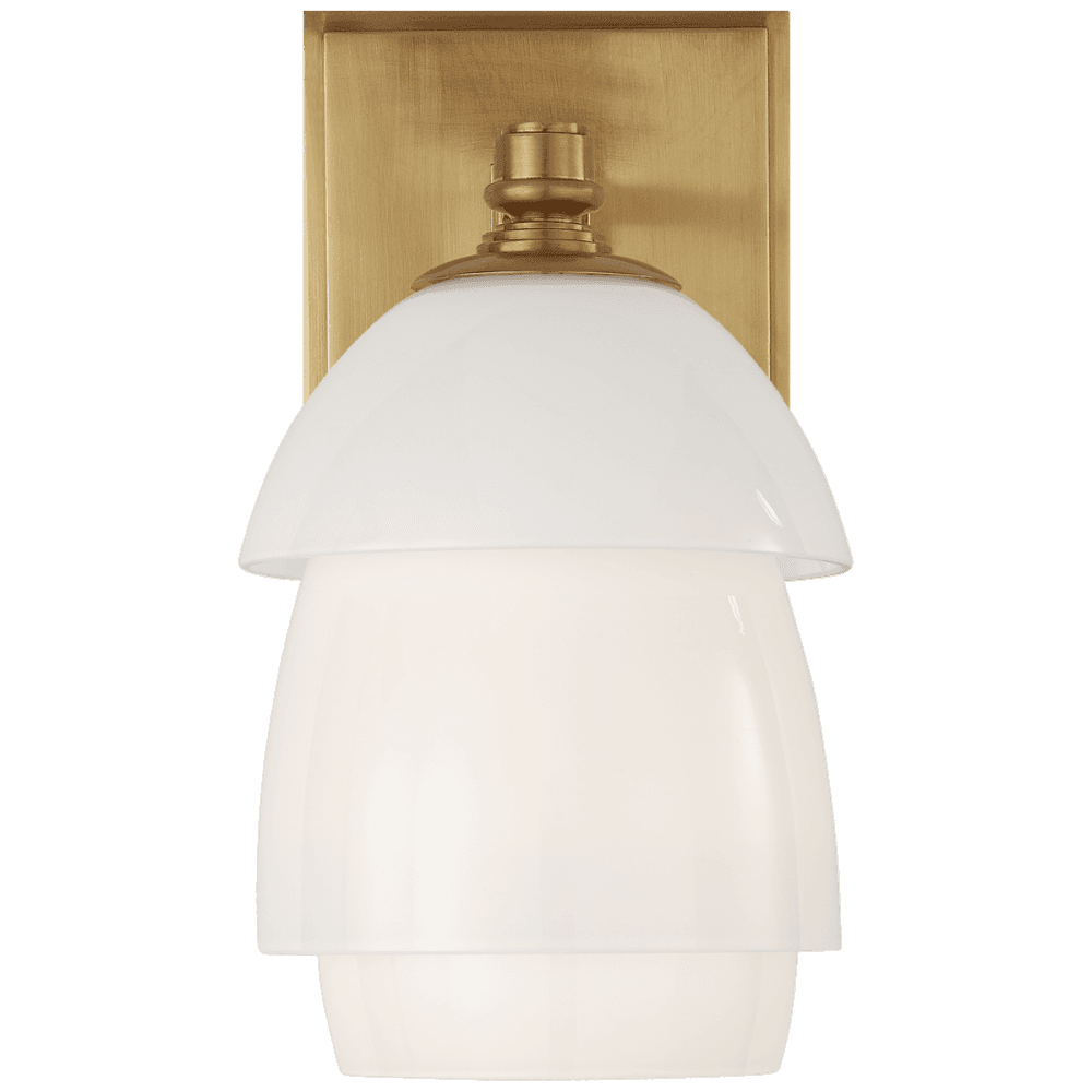 Visual Comfort Signature Whitman Small Wall Sconce Hand-Rubbed Antique Brass