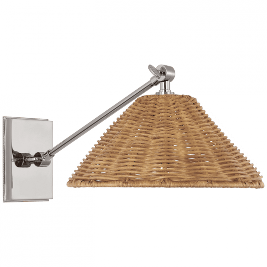 Visual Comfort Signature Wimberley Single Library Wall Light Polished Nickel