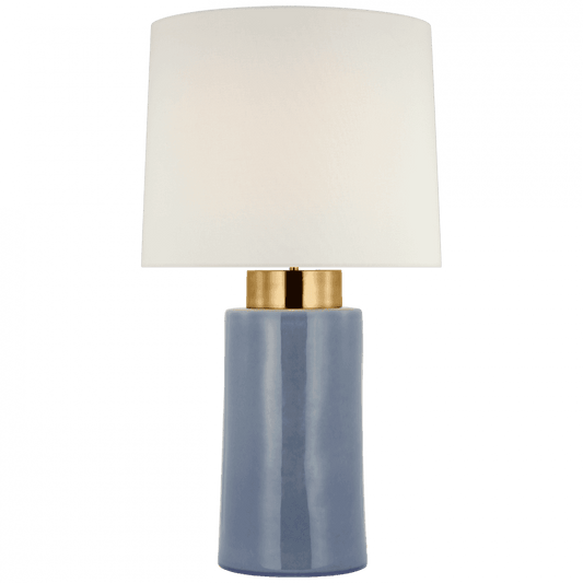 Visual Comfort Signature Xian 30 Polar Blue Crackle and Soft Brass