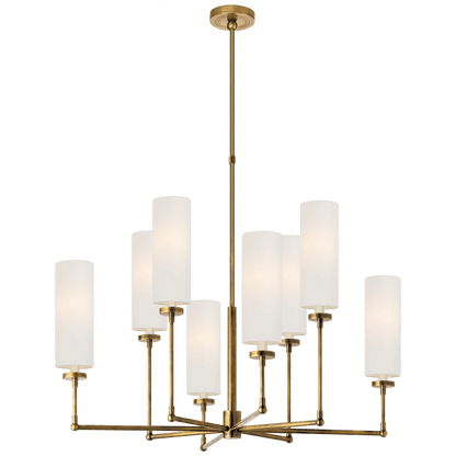 Visual Comfort Signature Ziyi Large Chandelier Hand-Rubbed Antique Brass