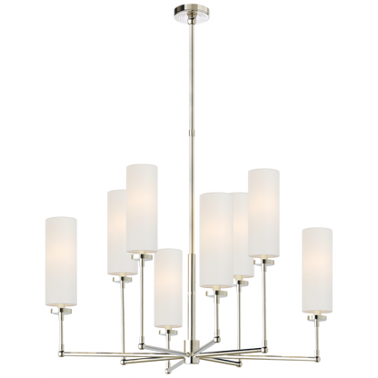 Visual Comfort Signature Ziyi Large Chandelier Polished Nickel