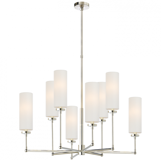 Visual Comfort Signature Ziyi Large Chandelier Polished Nickel