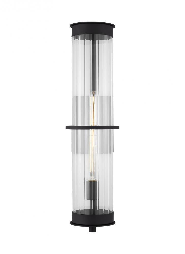 Visual Comfort Studio Alcona Extra Large Outdoor LED Wall Lantern Black
