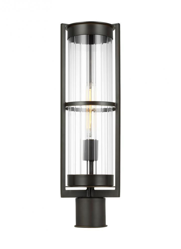 Visual Comfort Studio Alcona LED Outdoor Post Lantern Antique Bronze