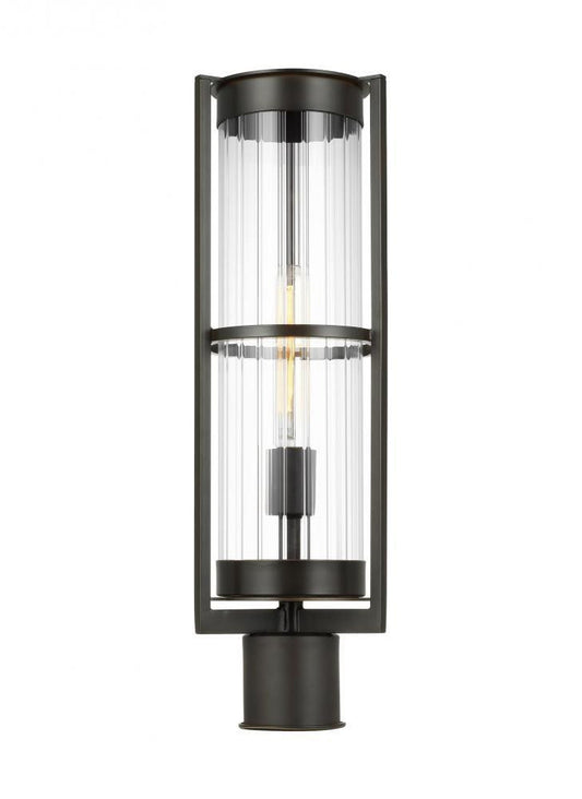 Visual Comfort Studio Alcona LED Outdoor Post Lantern Antique Bronze