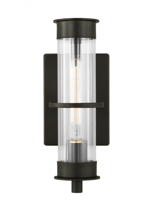 Visual Comfort Studio Alcona Small Outdoor LED Wall Lantern Antique Bronze