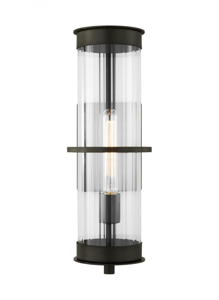 Visual Comfort Studio Alcona Large Outdoor LED Wall Lantern Antique Bronze