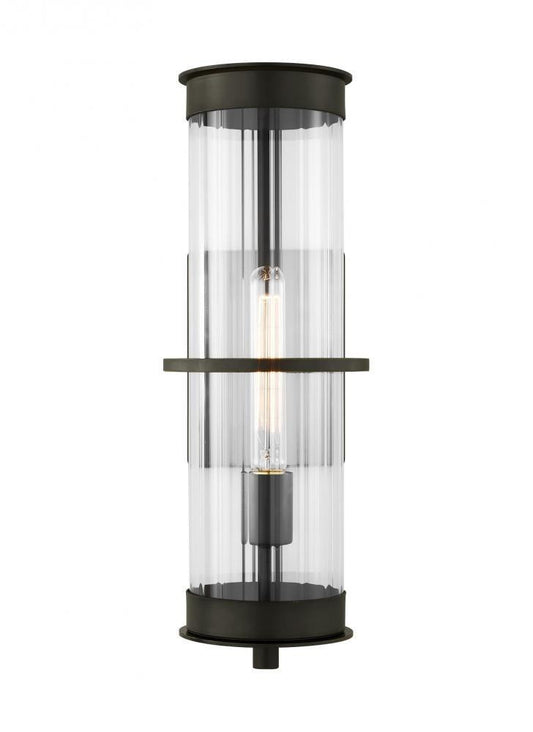 Visual Comfort Studio Alcona Large Outdoor LED Wall Lantern Antique Bronze