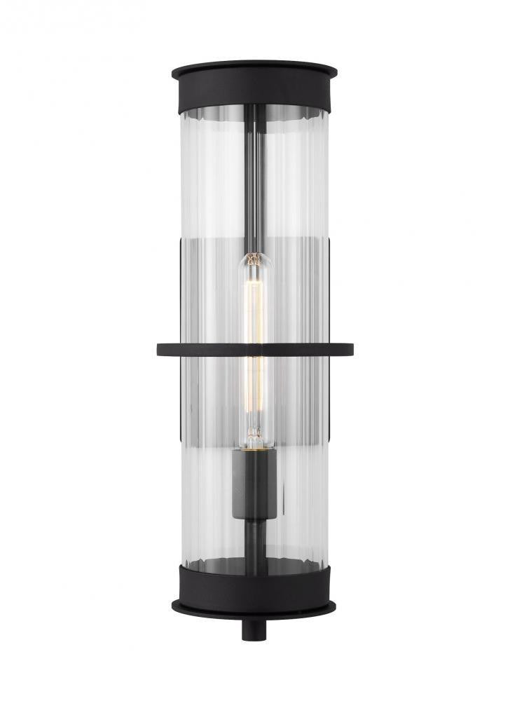 Visual Comfort Studio Alcona Large Outdoor LED Wall Lantern Black