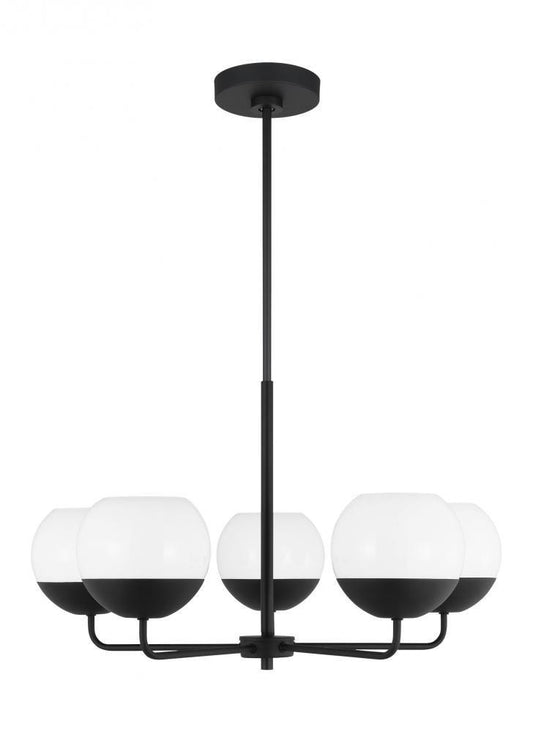 Visual Comfort Studio Alvin 5 Light Chandelier Midnight Black