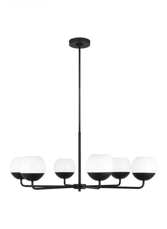 Visual Comfort Studio Alvin 6 Light Chandelier Midnight Black