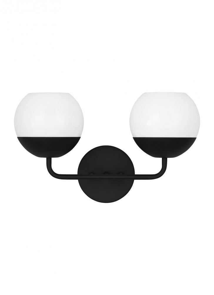 Visual Comfort Studio Alvin 2 Light LED Bath Wall Sconce Midnight Black