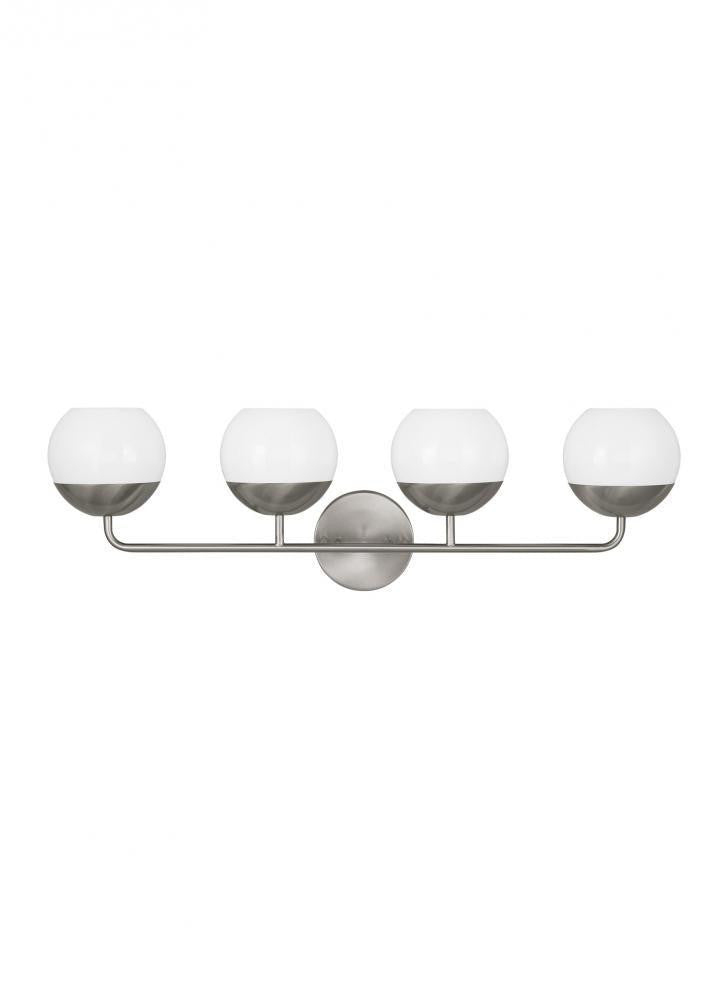 Visual Comfort Studio Alvin 4 Light LED Bath Wall Sconce Brushed Nickel