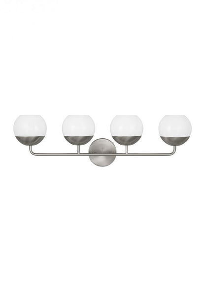 Visual Comfort Studio Alvin 4 Light LED Bath Wall Sconce Brushed Nickel