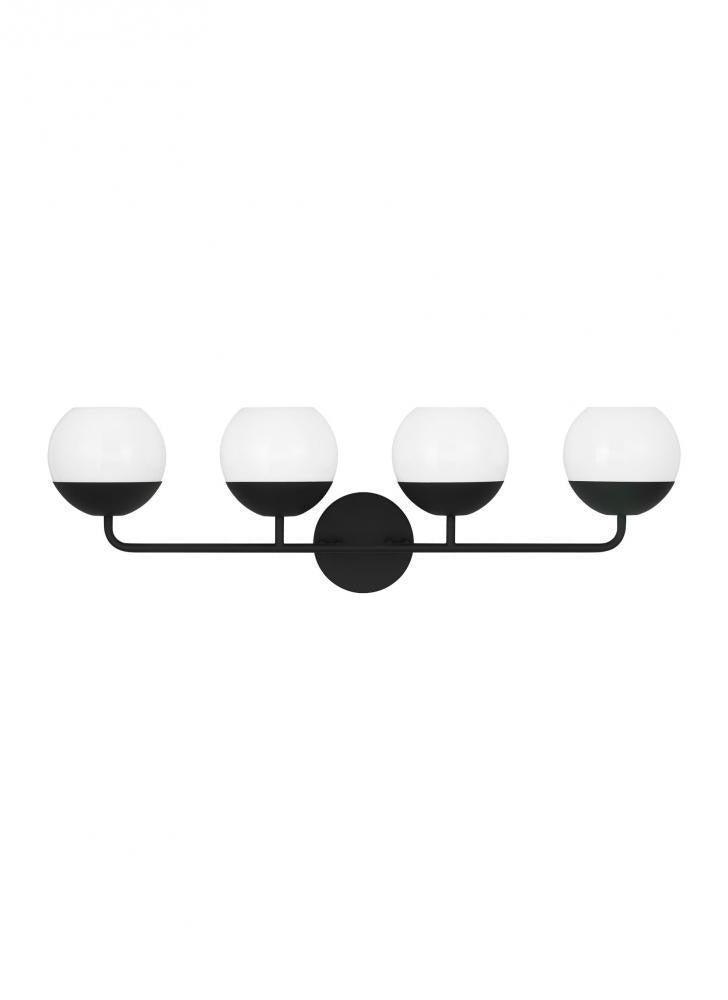 Visual Comfort Studio Alvin 4 Light LED Bath Wall Sconce Midnight Black