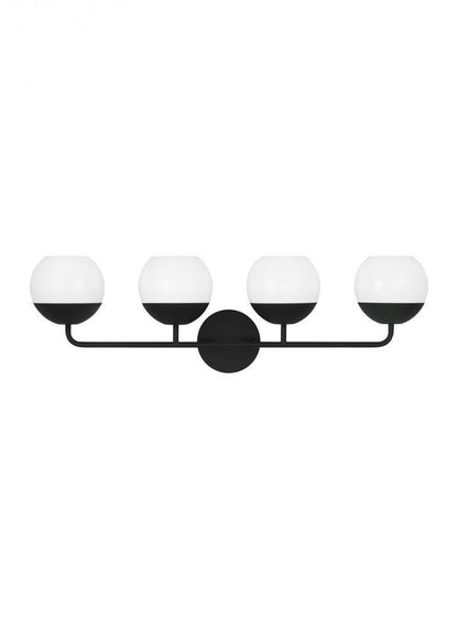 Visual Comfort Studio Alvin 4 Light Bath Wall Sconce Midnight Black